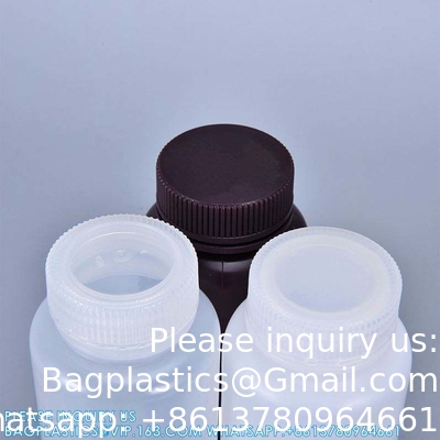 5ml-1000ml المختبر PP الفم الواسع HDPE النوع الحاوية العقمة بيضاء اللون