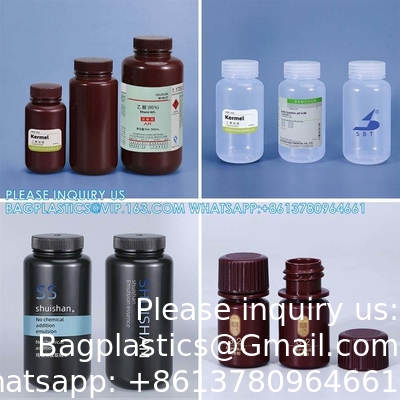 5ml-1000ml المختبر PP الفم الواسع HDPE النوع الحاوية العقمة بيضاء اللون