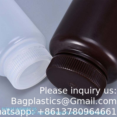5ml-1000ml المختبر PP الفم الواسع HDPE النوع الحاوية العقمة بيضاء اللون