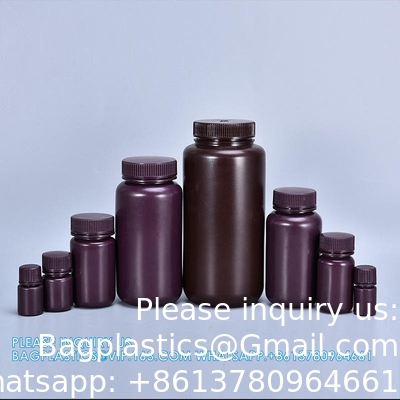 5ml-1000ml المختبر PP الفم الواسع HDPE النوع الحاوية العقمة بيضاء اللون