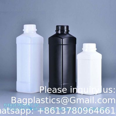 500 مل 100 مل شعار مخصص طباعة مربع زجاجة بلاستيكية للحليب سائل التعبئة الزجاجة الصيدلانية