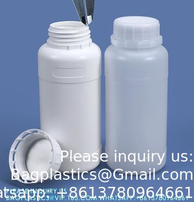 500 مل 100 مل شعار مخصص طباعة مربع زجاجة بلاستيكية للحليب سائل التعبئة الزجاجة الصيدلانية