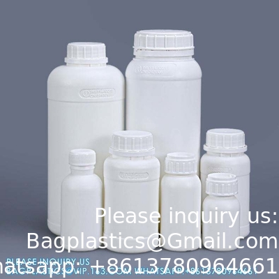 50ML-1000ML الزجاجات البلاستيكية السميكة الفلورية المذيبات الكيميائية العضوية حاوية الحزمة