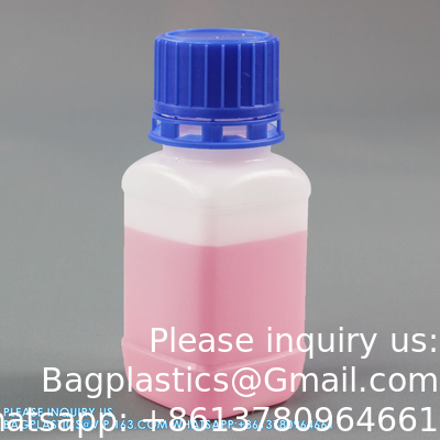 100 مل زجاجة بلاستيكية المفاعل زجاجات HDPE فارغة بيضاء مع غطاء داخلي لتخزين مسحوق سائل كيميائي