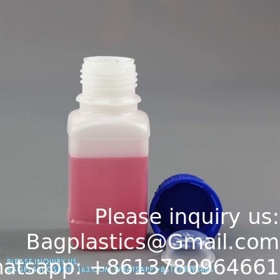 100 مل زجاجة بلاستيكية المفاعل زجاجات HDPE فارغة بيضاء مع غطاء داخلي لتخزين مسحوق سائل كيميائي