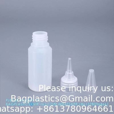 30ML خالية الشفافة الزجاجة قطرة البلاستيكية للعين بيع الجملة الزجاجة البلاستيكية ضغط قطرة الغراء مع نقطة
