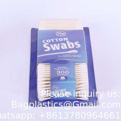 غسولات القطن كرات القطن أوراق الجودة العصي القطن الطبيعي النقي 100% رأس القطن في بطاقة البثور