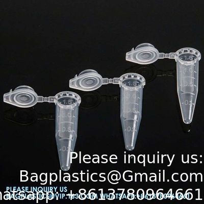 معقمة 0.5ml 2ml أسفل مستديرة مخروطية أنبوبات مركزية صغيرة 1.5 مل مركزية أنابيب مختبرية