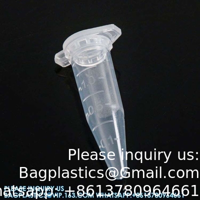 معقمة 0.5ml 2ml أسفل مستديرة مخروطية أنبوبات مركزية صغيرة 1.5 مل مركزية أنابيب مختبرية