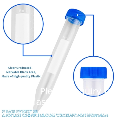 النحاس الحمراء المعقمة 1.5ml أجهزة الطرد المركزي المجهرية أنابيب الطرد المركزي المجهرية أنابيب فالكون القمعية أنابيب الطرد المركزي 15mL، 100Pcs معقمة