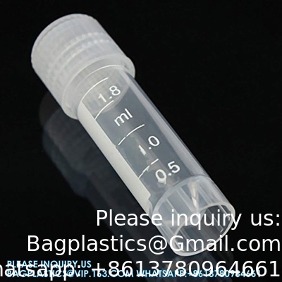 2 مل من البلاستيك التدريجية Cryovial Cryogenic القارورة أنبوب الوقوف الذاتي مع غطاء 10 مل مختبر البلاستيكية الأنبوب التجريبية المجمدة أغلاق القارورة