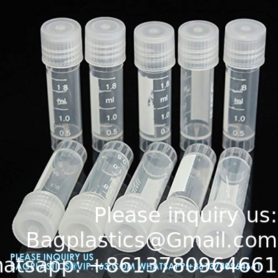 2 مل من البلاستيك التدريجية Cryovial Cryogenic القارورة أنبوب الوقوف الذاتي مع غطاء 10 مل مختبر البلاستيكية الأنبوب التجريبية المجمدة أغلاق القارورة