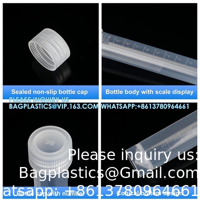 2 مل من البلاستيك التدريجية Cryovial Cryogenic القارورة أنبوب الوقوف الذاتي مع غطاء 10 مل مختبر البلاستيكية الأنبوب التجريبية المجمدة أغلاق القارورة