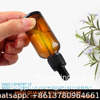 زجاجات قطرات 5PCS زجاجة قطرات أمبر مع قنوات ونقلات النقل ، زجاجات صبغة الزجاج مع قطرة 10ml