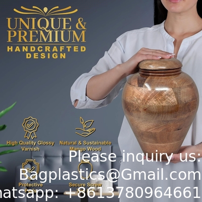 التذكارات حفرة خشبية للرماد البشري رجل / امرأة بالغ - حفرة حرق خشبية حقيقية للرماد الرجال / النساء البالغين