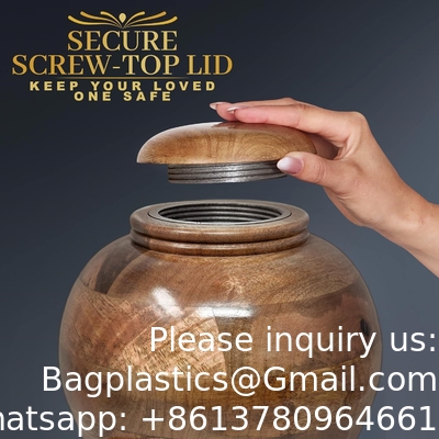 التذكارات حفرة خشبية للرماد البشري رجل / امرأة بالغ - حفرة حرق خشبية حقيقية للرماد الرجال / النساء البالغين