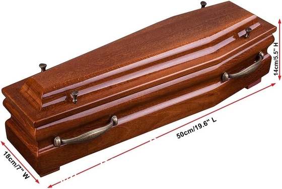 تابوت خشبي جميل رماد الحرق URN للبالغين و تابوت الأطفال، URN الجنازة للبالغين (بنيه)