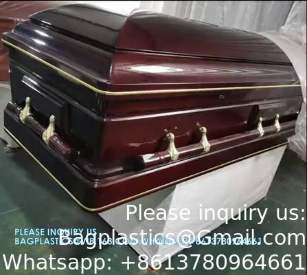 جنازة البالغين التوابيت الخشبية الرخيصة مع أفضل الطلاء إمدادات الجنازة الجملة فاخرة تابوت جنازة الحرق