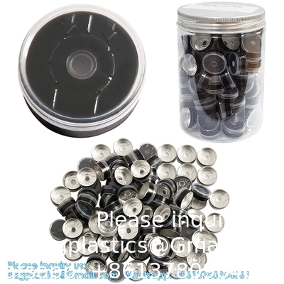 أغطية 20 ملم من الألومنيوم والبلاستيك أغطية سوداء للقنينة الزجاجية أغطية مع PTFE الأبيض والسيليكون الأحمر