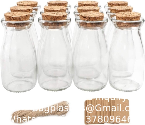 زجاجات الزجاج الشفافة الزجاجات الزجاجية المفضلة الزجاجات الزجاجات 100 مل زجاجات مع أغطية زجاجية، زجاجات صغيرة
