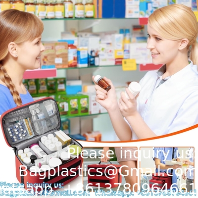 كيس تخزين الأدوية، منظم زجاجة الحبوب مع كيس التبريد للأدوية وكيس صغير، كيس طبي للطوارئ
