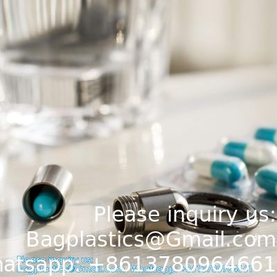 علبة حبوب منع الحمل من التيتانيوم علبة حبوب منع الحمل للطوارئ أسبرين و نيتروغليسرين لحقيبة السفر