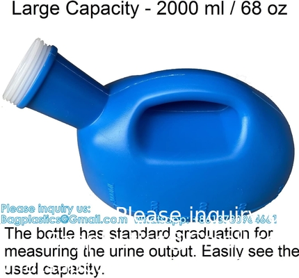 البول المحمول ضد التسرب 2000 مل 68 أونصة زجاجات البول للرجال 63 &quot;الأنابيب الطويلة البول للرجال