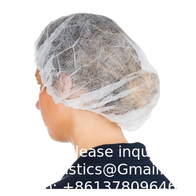 قبعة بوفانت لمرة واحدة بيضاء، 100 حزمة، شبكة شعر 24 بوصة قبعة بوفانت لمرة واحدة بيضاء، 100 حزمة، شبكة شعر