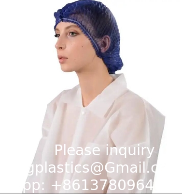 كوب طبي لمرة واحدة غير منسوج غطاء رأس غطاء رأس غطاء الشعر شبكة جراح طبيب قبعة ممرضة قبعة مجموعة من المجموعات