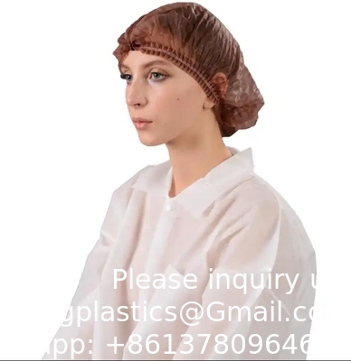 كوب طبي لمرة واحدة غير منسوج غطاء رأس غطاء رأس غطاء الشعر شبكة جراح طبيب قبعة ممرضة قبعة مجموعة من المجموعات