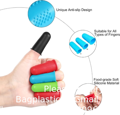 أغطية أصابع المطاط، واقي أصابع السيليكون أكمام النصائح الحماية أطراف الأصابع أكمام الإبهام وسائد لصمغ ساخن