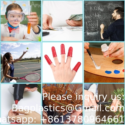 أغطية أصابع المطاط، واقي أصابع السيليكون أكمام النصائح الحماية أطراف الأصابع أكمام الإبهام وسائد لصمغ ساخن