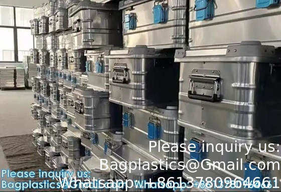صندوق تخزين السيارات من سبيكة الألومنيوم معدات التخييم مركبة السفر الحاوية المثبتة صندوق تخزين سعة كبيرة