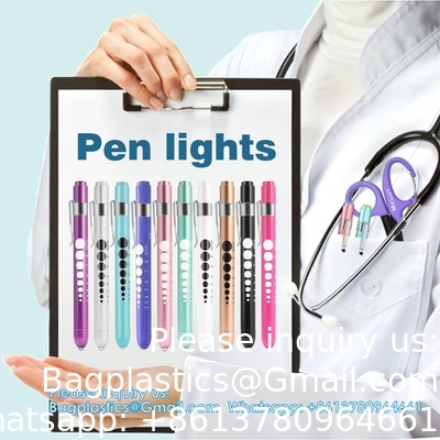 OEM سبيكة الألومنيوم القلم التمريض الضوء الطبيب الشعلة مخصصة مصدر القلم الطبي مع مقياس تلميذ للممرضة