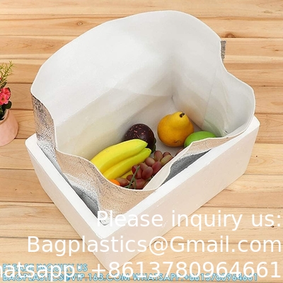 أكياس عازلة قابلة لإعادة الاستخدام طابعات صناديق حرارية 13 × 8.5 × 12 طابعات صناديق معدنية لقطعة الغداء