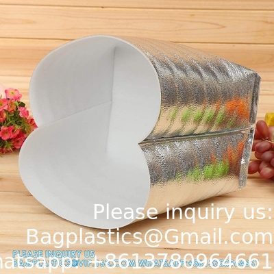 أكياس عازلة قابلة لإعادة الاستخدام طابعات صناديق حرارية 13 × 8.5 × 12 طابعات صناديق معدنية لقطعة الغداء