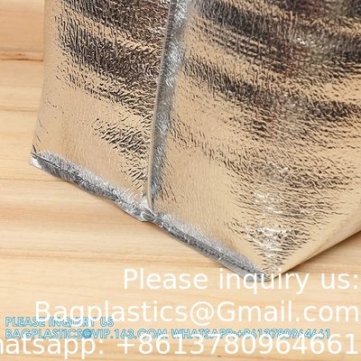 أكياس عازلة قابلة لإعادة الاستخدام طابعات صناديق حرارية 13 × 8.5 × 12 طابعات صناديق معدنية لقطعة الغداء