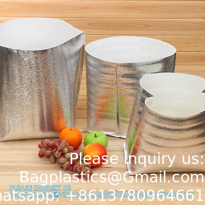 أكياس عازلة قابلة لإعادة الاستخدام طابعات صناديق حرارية 13 × 8.5 × 12 طابعات صناديق معدنية لقطعة الغداء