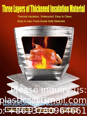 أكياس عازلة قابلة لإعادة الاستخدام طابعات صناديق حرارية 13 × 8.5 × 12 طابعات صناديق معدنية لقطعة الغداء