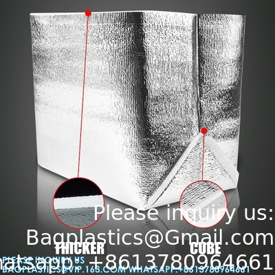أكياس عازلة قابلة لإعادة الاستخدام طابعات صناديق حرارية 13 × 8.5 × 12 طابعات صناديق معدنية لقطعة الغداء