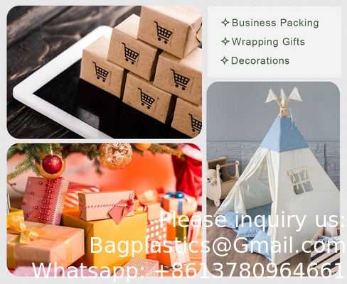 الشريط المفعول بالماء - شريط التعبئة لختام الصناديق والصناديق - الشريط المطاطي لصناديق البريد أو صناديق الهدايا