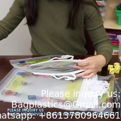 حقائب الطلاب، حقيبة سهلة، حقيبة كتب القراءة والذهاب صلبة مغلقة سريعة معلقة حقائب بلاستيكية آمنة إرسال الواجبات المنزلية