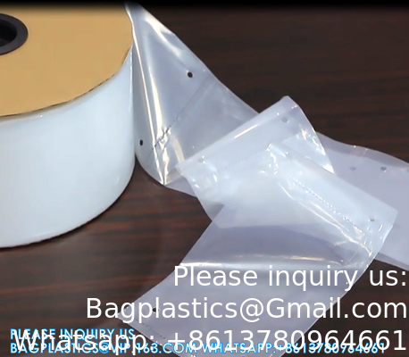 الجودة العالية تقبل شعار طباعة مخصصة كيس LDPE البلاستيكي للسيارات كيسات لفة من أكياس التعبئة والغلاف المفتوحة مسبقًا على لفة