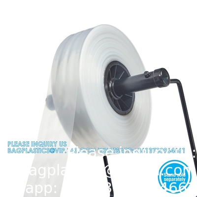 أنابيب LDPE متعددة الأبعاد ، لفة صغيرة ، 2 &quot; W X 1000' L ، 2 مل صافي أنابيب البلاستيكية متعددة الأبعاد ، FDA USDA متوافقة آمنة الغذاء