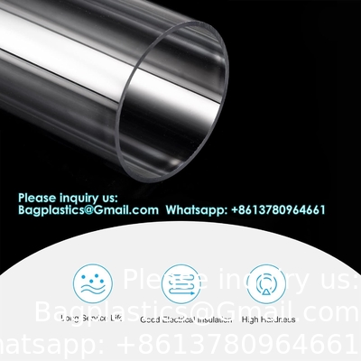 أنابيب بلاستيكية أنابيب مستديرة جامدة من البوليكربونات أنابيب البوليكربونات غير قابلة للكسر أنابيب صافية مقاومة للكيماويات