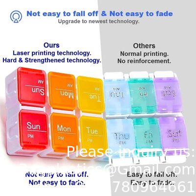 Smart Pill Box,7 Day Pill Organizer,4 Alarm Clocks,AM/PM Automatic Alarm Reminder,Hold Vitamins Fish Oil,Supplements,Travel Pill Or Pillganizer,Suitable For The Elderly, Children, Office Workers