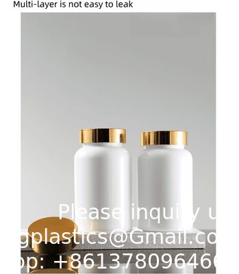 Custom Factory Food Grade 140-300ml White Pet Plastic Supplement Pill Capsule Tablet Chewing Gum Bottles With Flip Top God Cap