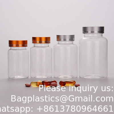 100ml 120ml 150ml 200ml 250ml 225ml Medicine Pill Bottles Transparent Plastic Pet Capsule Medicine Plastic Bottle With Cap