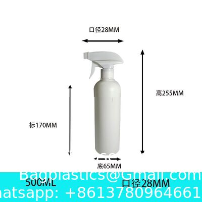 Plastic Spray Bottles Empty Spray Bottle 16.9oz/500ml 2 Pack Heavy Duty Spraying Bottles Mist/Stream Water Bottle For Cleaning Solutions, Essential Oils, Hair (Clear)