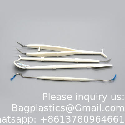 Multi-function Dental Supply Dental Instrument Set/Disposable Dental Kit Instrument Set, Face Shield Denture Box Micro Brush Dental Tray